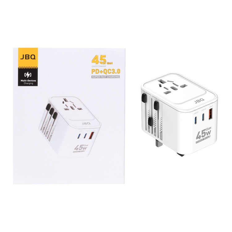 شارژر دیواری فست و PD چند پورت JBQ مدل UT-401W 45W