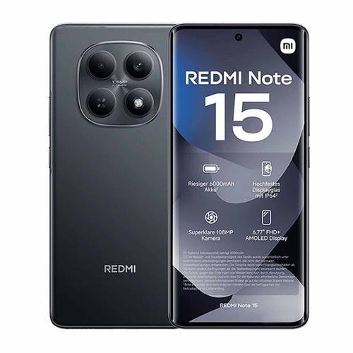 گوشی کارکرده موبایل Xiaomi مدل (Redmi Note 15 (RAM 8 ظرفیت 256GB - مشکی