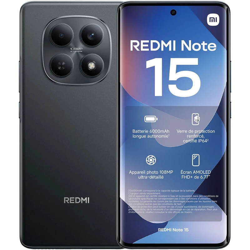 گوشی موبايل شیائومی مدل Redmi Note 15 4G ظرفیت 256 گیگابایت رم 8 گیگابایت 18ماه گارانتی شرکتی